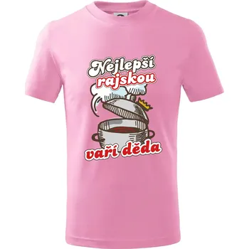 Chlapecké tričko Nejlepší rajskou vaří děda - Tričko dětské bavlněné - 104-110cm / 3-4 roky ( Růžová )