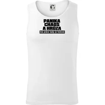 Pánské termoprádlo Panika, chaos a hrůza - Tílko pánské Core - M ( Bílá )
