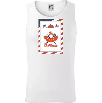 USA BBQ POSTER - Tílko pánské Core - S ( Bílá )