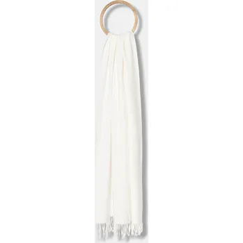 Šála Vlněná šála Answear.LAB bílá barva, hladká pashmina.1 00X, vel. ONE SIZE