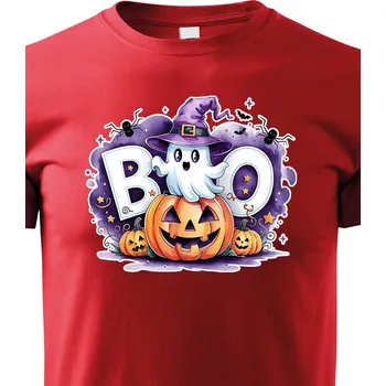 Chlapecké tričko Dětské tričko s duchem, Barva Červená, Velikost 122 cm/6 roků, Canvas Dětské tričko Bezvatriko.cz 2969