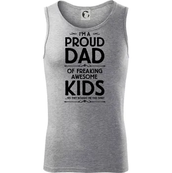 Proud DAD - KIDS - Tílko pánské Core - XL ( Tmavě šedý melír )