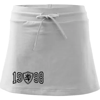 Dámská sukně Narozeninový motiv - znak - 1998 - Sportovní sukně - two in one - L ( Bílá )
