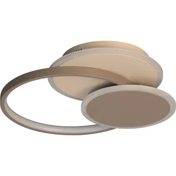 FISCHER & HONSEL LED stropní svítidlo Tomo, šedohnědá/písková, 40 cm, kov, CCT šedá, písková LED 31 W celkem - Doprava zdarma