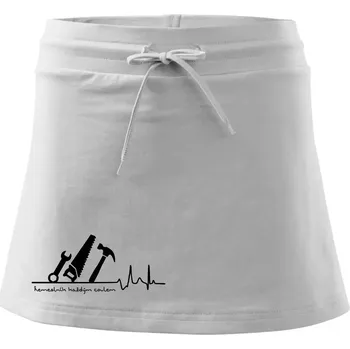 Dámská sukně Ekg řemeslník každým coulem - Sportovní sukně - two in one - XS ( Bílá )