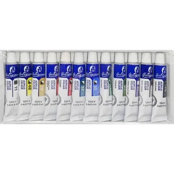 Vodová barva Akrylové barvy 12 ml - 12 ks - PK54-2