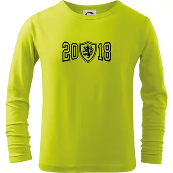 Chlapecké tričko Narozeninový motiv - znak - 2018 - Triko dětské Long Sleeve - 122 cm/6 let ( Limetková )