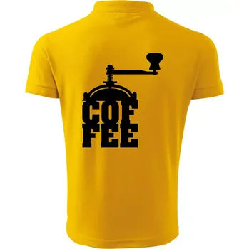 Pánská košile Coffee mlýnek - Polokošile pánská Pique Polo 203 - S ( Žlutá )