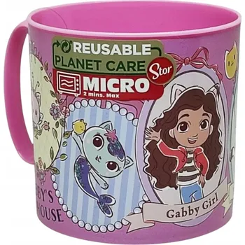 Plastový hrnek s ouškem pro děti 265 ml Gábinin Kouzelný Domek