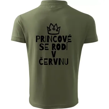 Pánská košile Princové se rodí v červnu - Polokošile pánská Pique Polo 203 - 3XL ( Khaki )