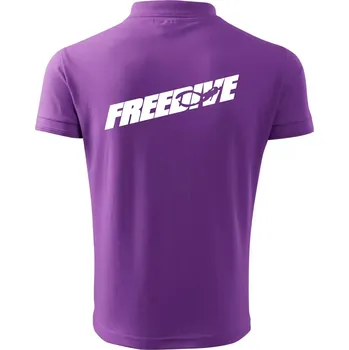 Pánská košile Freedive - nápis s potápěčem - Polokošile pánská Pique Polo 203 - M ( Fialová )