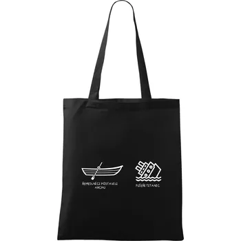 Řemeslnici postavili archu, fušeři Titanic - Taška bavlněná - 42 x 38 cm ( Černá )