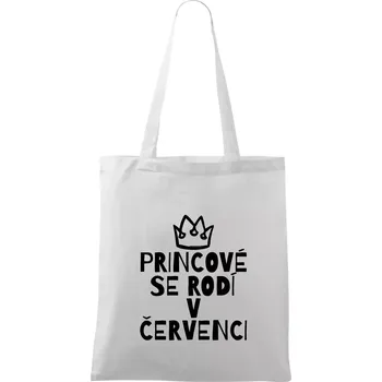 Princové se rodí v červenci - Taška bavlněná - 42 x 38 cm ( Bílá )