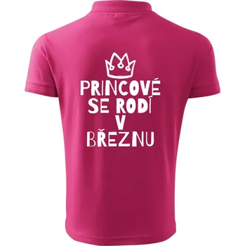 Pánská košile Princové se rodí v březnu - Polokošile pánská Pique Polo 203 - 2XL ( Purpurová )