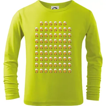 Dětská móda Narozeniny - 70x pivo - Triko dětské Long Sleeve - 146 cm/10 let ( Limetková )