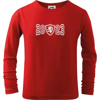 Chlapecké tričko Narozeninový motiv - znak - 2023 - Triko dětské Long Sleeve - 122 cm/6 let ( Červená )