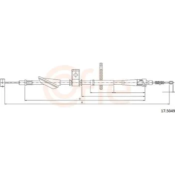 Brzdový systém Tažné lanko, parkovací brzda COFLE 92.17.5049