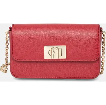 Kabelka Kožená kabelka Furla červená barva, WE00265.ARE000.RUB00 33X, vel. ONE SIZE