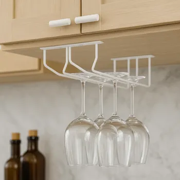 Wireli Dvouřadový držák na sklenice / Bílá