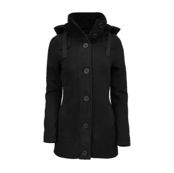 Dámský kabát Brandit Dámský čtvercový fleecový kabát, černý