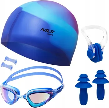 Plavecký Set Brýle na Plavání do Bazénu + Čepice + Špunty do Uší