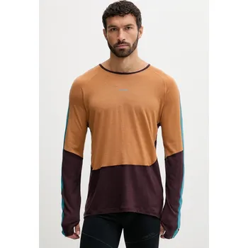 Funkční vlněné tričko s dlouhým rukávem Icebreaker Merino 200 Oasis IB0A57E10JK1 hnědá 88X, vel. XL