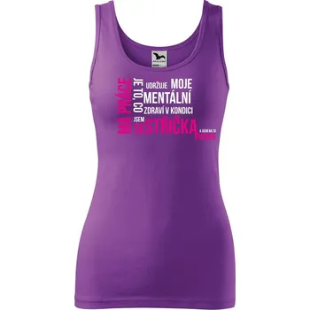 Dámské tričko DOBRÝ TRIKO Vtipné dámské tílko s potiskem SESTŘIČKA Velikost: XL, Barva: Fialová