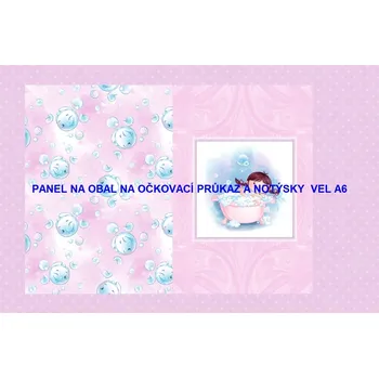 Panel bavlna - obal na očkovací průkaz nebo notýsek A6 - 228-187