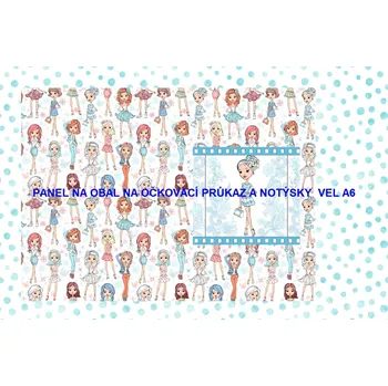 Panel bavlna - obal na očkovací průkaz nebo notýsek A6 - 228-180