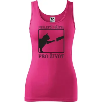 Dámské tričko DOBRÝ TRIKO Dámské tílko s potiskem Nejlepší přítel Velikost: 2XL, Barva: Purpurová