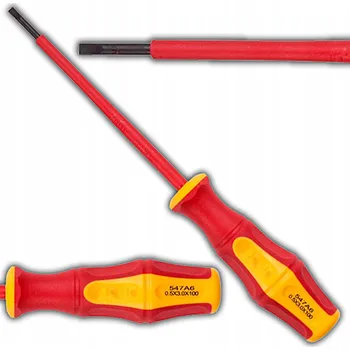 Šroubovák ŠROUBOVÁK ELEKTROTECHNICKÝ S IZOLACÍ 1000V PLOCHÝ SL3 x 100 mm