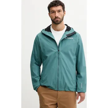 Pánská větrovka Nepromokavá bunda adidas TERREX Multi 2L Rain Jacket JL9774 tyrkysová 67X, vel. XL
