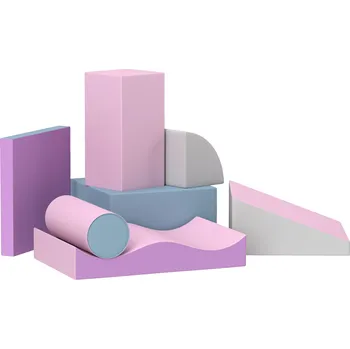 ostatní stavebnice HOMCOM Pěnové stavebnice pro děti, podporují kreativitu, imitace kůže, 40x40x20 cm, pestrobarevné, 1-3 roky