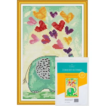 kreativní sada Sada na vyšívání pro děti - křížková výšivka, plátno s potiskem