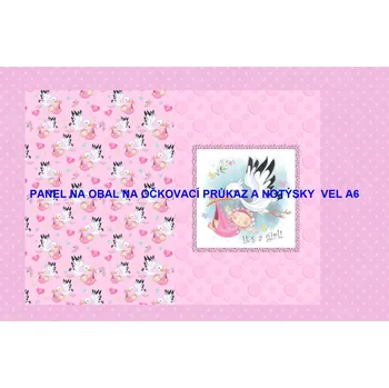 Panel bavlna - obal na očkovací průkaz nebo notýsek A6 - 228-198