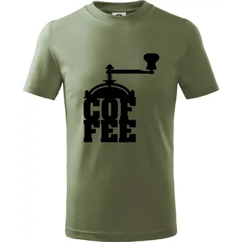 Coffee mlýnek - Tričko dětské bavlněné - 158 cm/12 let ( Khaki )