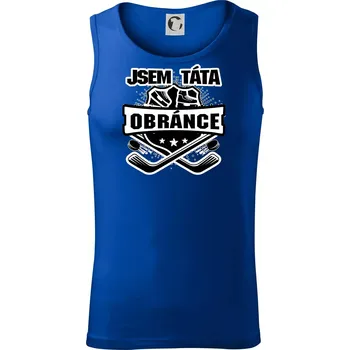 Hokejový erb - Táta obránce - Tílko pánské Core - 2XL ( Královská modrá )