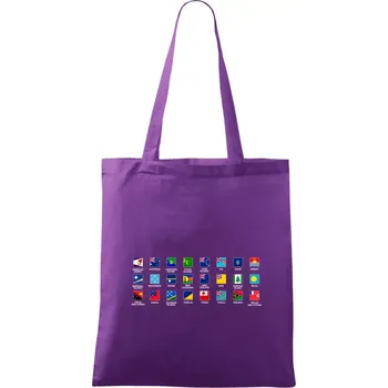 Vlajky států - Oceánie - Taška bavlněná - 42 x 38 cm ( Fialová )