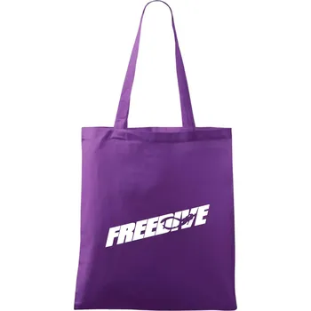 Freedive - nápis s potápěčem - Taška bavlněná - 42 x 38 cm ( Fialová )