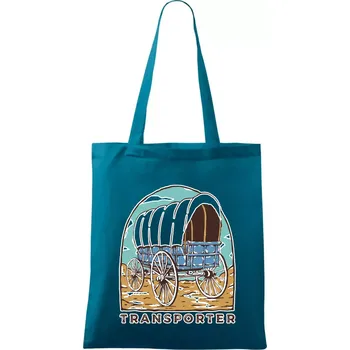 Nákupní taška Transporter - Taška bavlněná - 42 x 38 cm ( Petrolejová )