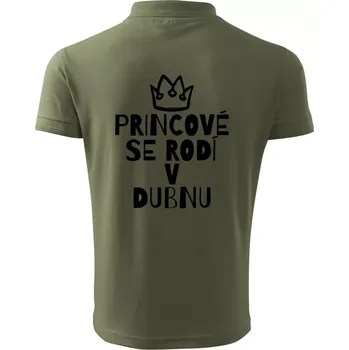 Pánská košile Princové se rodí v dubnu - Polokošile pánská Pique Polo 203 - XL ( Khaki )