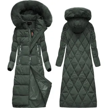 Dámská cargo bunda Libland Dámská zimní bunda s kapucí- lahvově zelená, odstíny zelené M (38) i392_14239-47