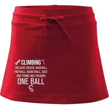 Dámská sukně Climbing beacause one ball - Sportovní sukně - two in one - S ( Červená )