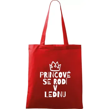 Princové se rodí v lednu - Taška bavlněná - 42 x 38 cm ( Červená )