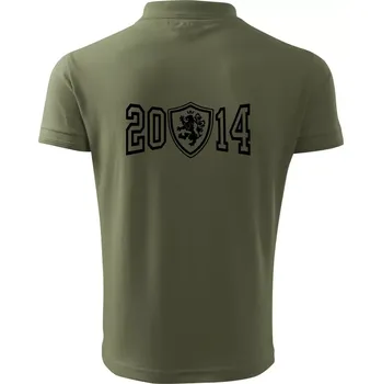 Pánská košile Narozeninový motiv - znak - 2014 - Polokošile pánská Pique Polo 203 - 5XL ( Khaki )
