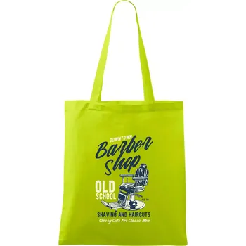 Downtown Barbershop - Taška bavlněná - 42 x 38 cm ( Limetková )