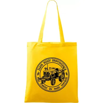 Nákupní taška Mistr improvizace starý traktor - Taška bavlněná - 42 x 38 cm ( Žlutá )
