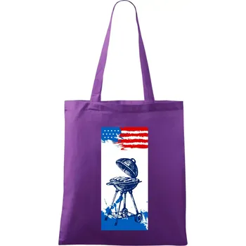USA BBQ draw grill - Taška bavlněná - 42 x 38 cm ( Fialová )