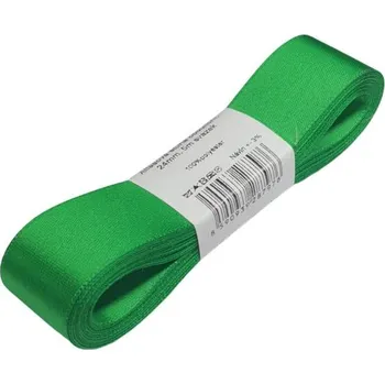 Stuha Stuha 24mm, atlasová oboulící, zelená (svazek:5m)