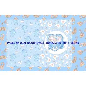 Panel bavlna - obal na očkovací průkaz nebo notýsek A6 - 228-166